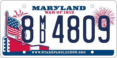 MD license plate 8MD4809