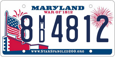 MD license plate 8MD4812