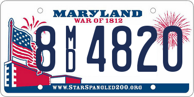 MD license plate 8MD4820