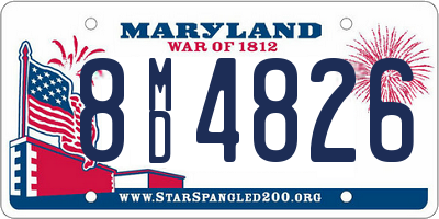 MD license plate 8MD4826