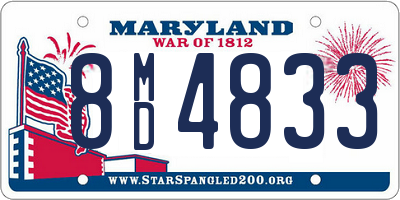MD license plate 8MD4833