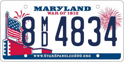 MD license plate 8MD4834