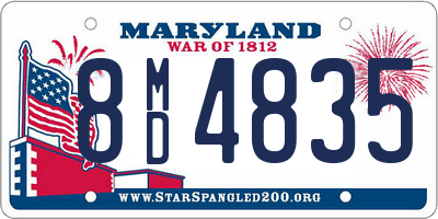 MD license plate 8MD4835