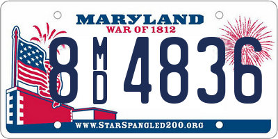 MD license plate 8MD4836