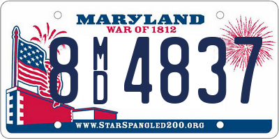 MD license plate 8MD4837