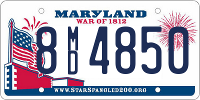 MD license plate 8MD4850