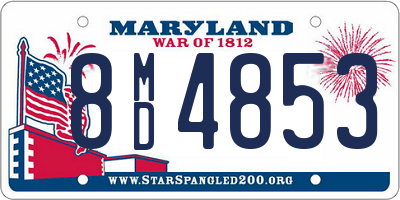 MD license plate 8MD4853