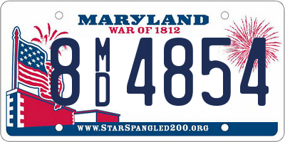 MD license plate 8MD4854