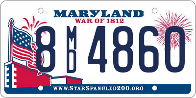 MD license plate 8MD4860