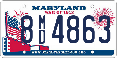 MD license plate 8MD4863