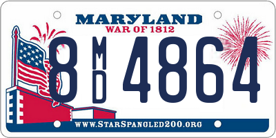 MD license plate 8MD4864