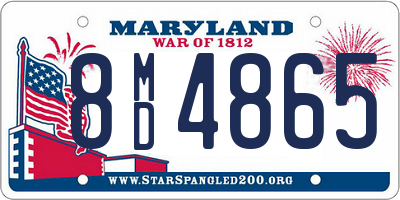 MD license plate 8MD4865