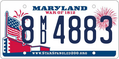 MD license plate 8MD4883