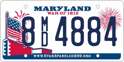 MD license plate 8MD4884