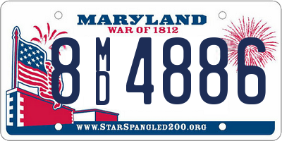 MD license plate 8MD4886