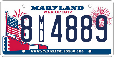 MD license plate 8MD4889