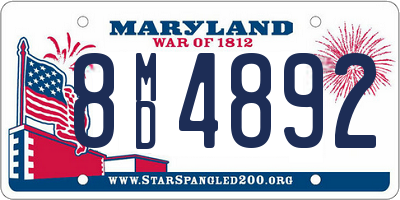 MD license plate 8MD4892