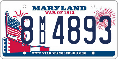 MD license plate 8MD4893