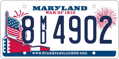 MD license plate 8MD4902