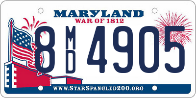 MD license plate 8MD4905