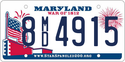 MD license plate 8MD4915