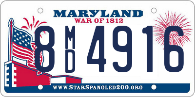MD license plate 8MD4916