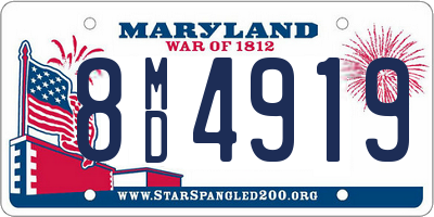 MD license plate 8MD4919
