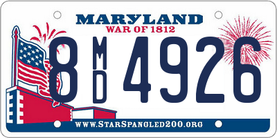 MD license plate 8MD4926