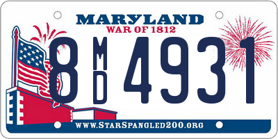 MD license plate 8MD4931