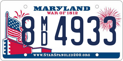 MD license plate 8MD4933