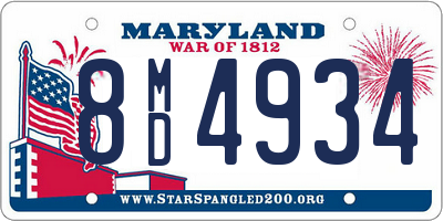 MD license plate 8MD4934