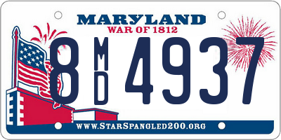 MD license plate 8MD4937