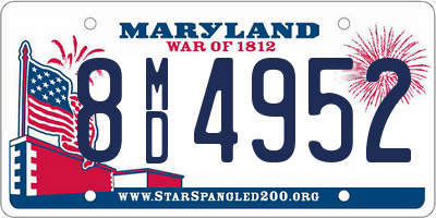 MD license plate 8MD4952