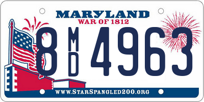 MD license plate 8MD4963