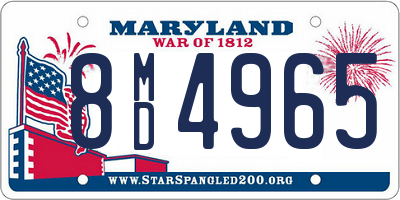 MD license plate 8MD4965