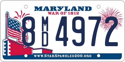 MD license plate 8MD4972