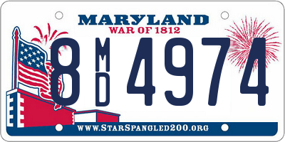 MD license plate 8MD4974