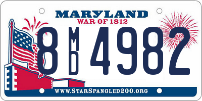 MD license plate 8MD4982