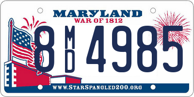 MD license plate 8MD4985