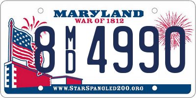 MD license plate 8MD4990