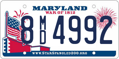 MD license plate 8MD4992