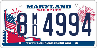 MD license plate 8MD4994