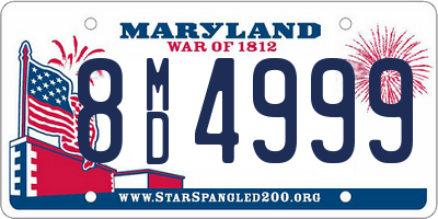 MD license plate 8MD4999