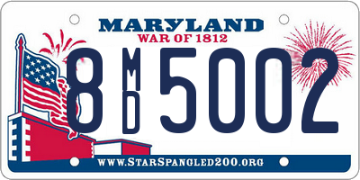 MD license plate 8MD5002