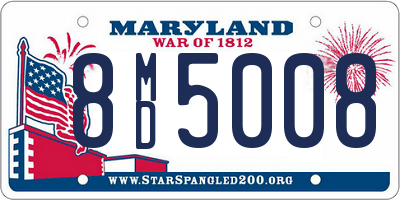 MD license plate 8MD5008