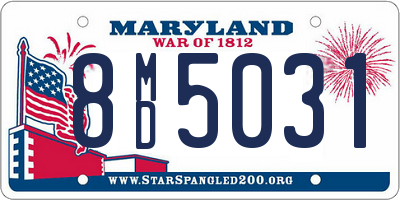 MD license plate 8MD5031