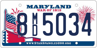 MD license plate 8MD5034