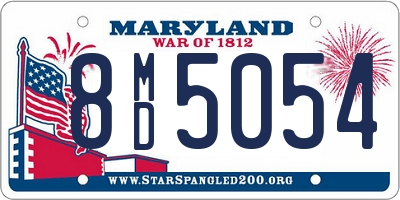 MD license plate 8MD5054