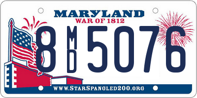 MD license plate 8MD5076