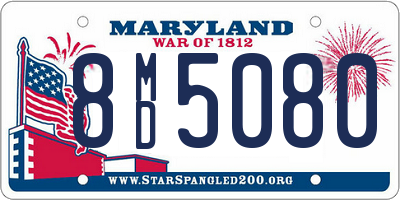 MD license plate 8MD5080